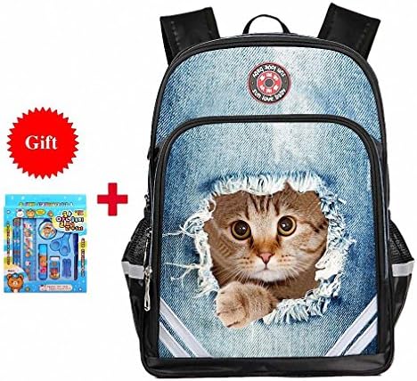 Cute dog cat printing backpack Boys girls school bags children's orthopedic backpack quality mochila infantil bolsas primary 1-6 16 inches C2 15