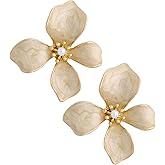 OJERRY Elegant Pastel Flower Stud Earrings for Women, Floral Earrings Jewelry Accessories Romantic Cool Gifts for Her Women in Their 20s 30s