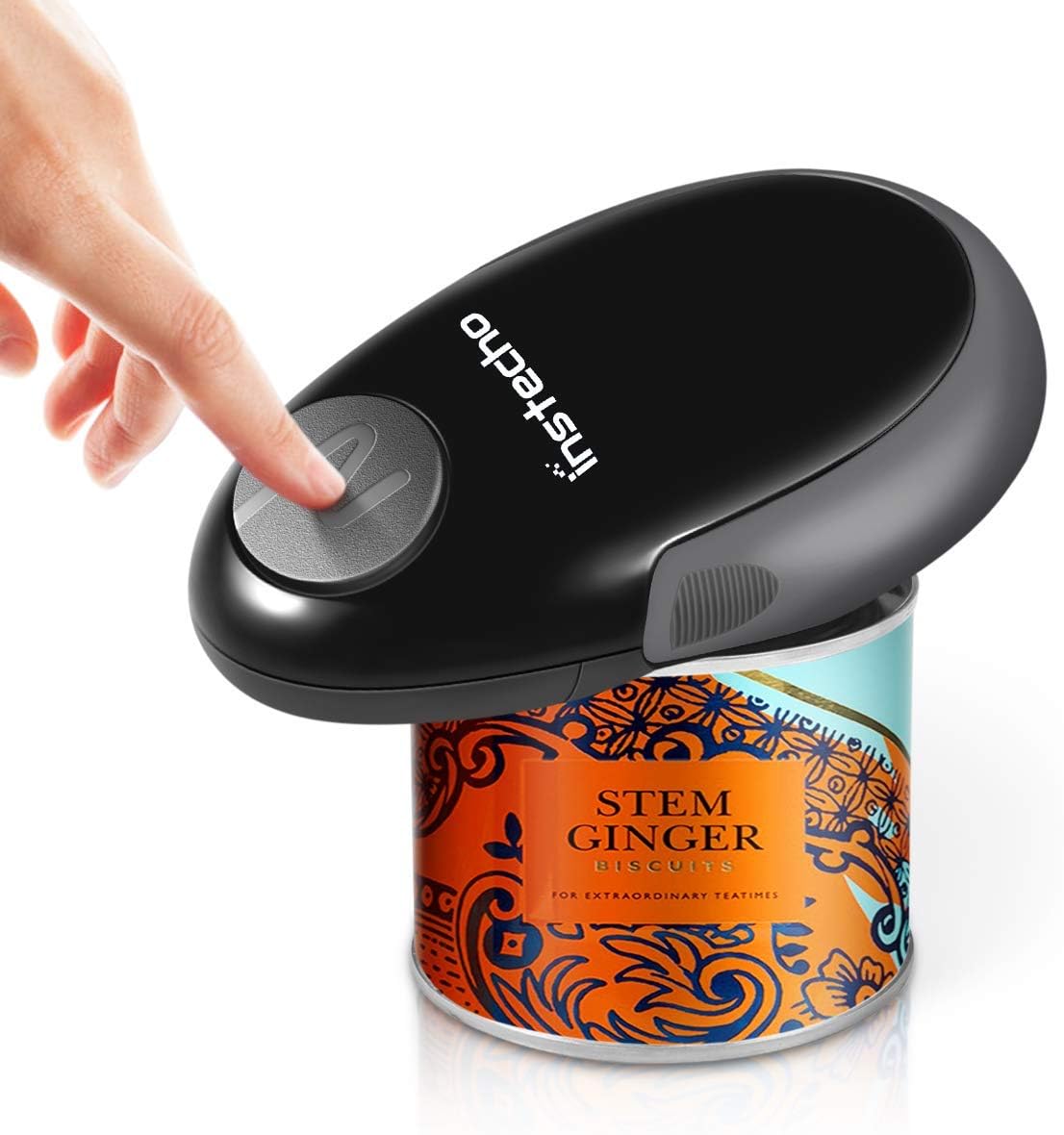 Electric Can Opener, Mini Restaurant Can Opener, Smooth Edge Automatic Electric Can Opener (New-Black)