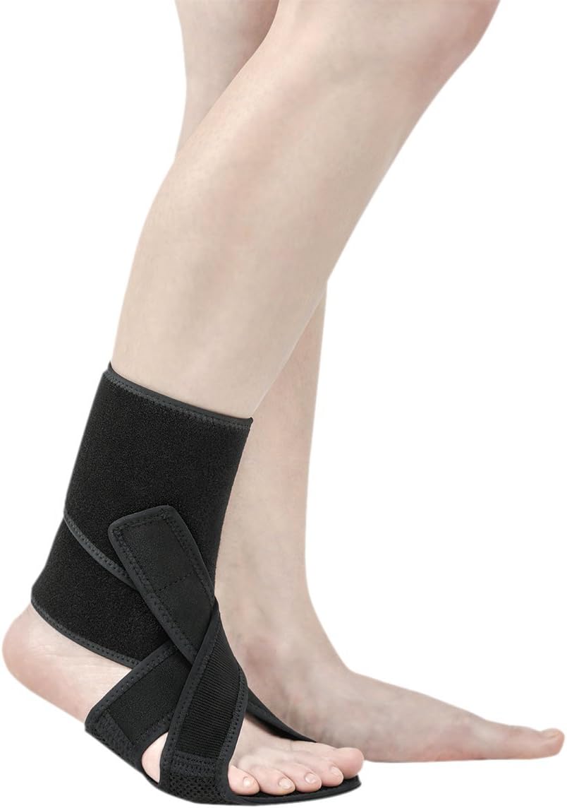 NEOFECT Drop Foot Brace - Breathable Neoprene, Foot Drop, Adjustable Ankle Brace, Achilles Tendonitis, Plantar Fasciitis, Stroke, TBI, ALS, MS, Bone Fracture, AFO, ASO (Right)