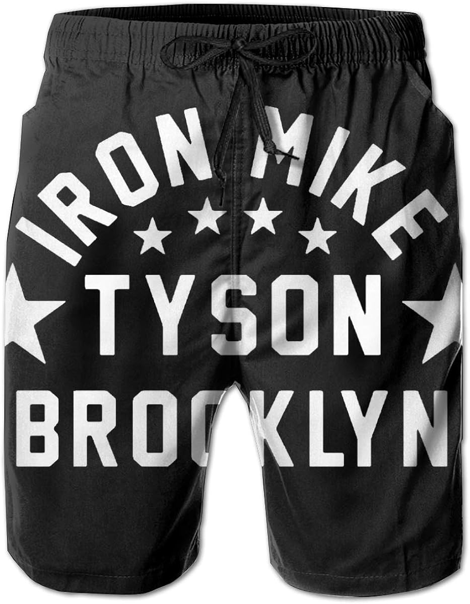 Mike Tyson Boxing Fashionable Men's Beach Shorts XxLarge White