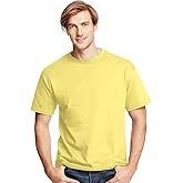 Hanes Men's Tagless ComfortSoft Crewneck T-Shirt, Yellow, X-Large