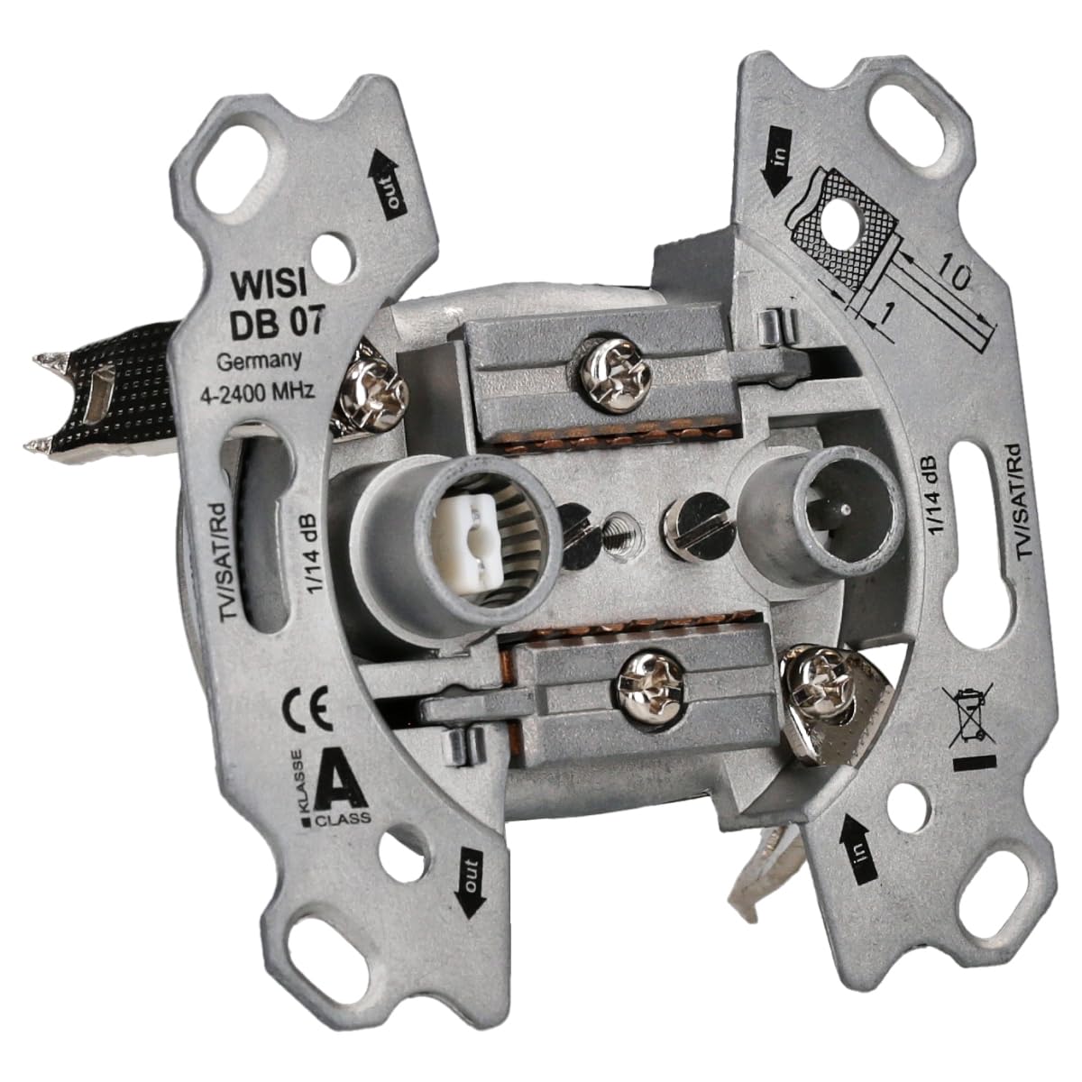 Busch-Jaeger 0231-101 Antenna Socket Insert Pin Socket for Radio/TV/SAT