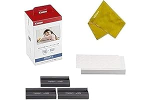Canon KP-108IN 3 Color Ink Cassette and 108 Sheets 4 x 6 Paper Glossy for SELPHY CP1300, CP1200, CP910, CP900, CP760, CP770, CP780 CP800. Bonus: Quality Photo Microfiber Cloth