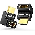 UGREEN 2 Pack HDMI Adapter Right Angle 270 Degree Gold Plated HDMI Male to Female Connector Supports 3D 4K 1080P HDMI Extende