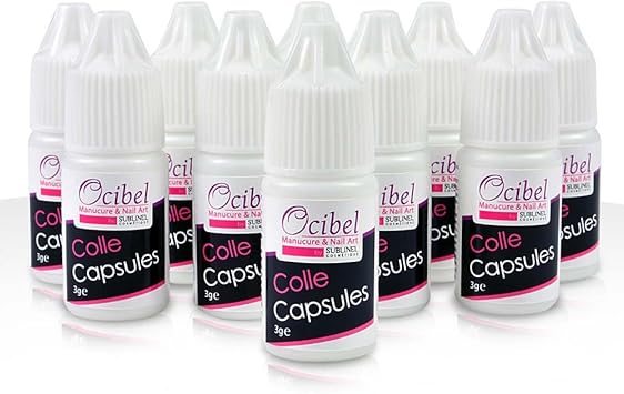 Ocibel 10 Colles Capsules Pour Ongles 3 Ml Manucure Faux Ongles Et Nail Art