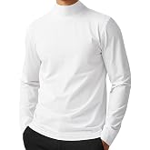 ZSJR Mens Mock Neck T Shirts Pullover High Neck Turtleneck Premium Long Sleeve Sweaters for Men