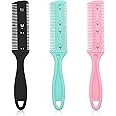 3 Pcs Trimmer Razor,Professional Double-Edge Razor Blades Dual Side Hair Thinning Scissors & DIY Slim Haircuts Tool