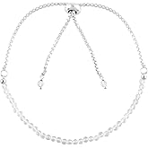 NJCRAFT Micro Faceted Beads Bar Bracelet for Women | Natural Multicolor Gemstone Bracelet | Silver Plated Slider Adjustable 7+1 Inch | 2–4 mm Beads | 8–15 Carat Healing Crystal Jewelry