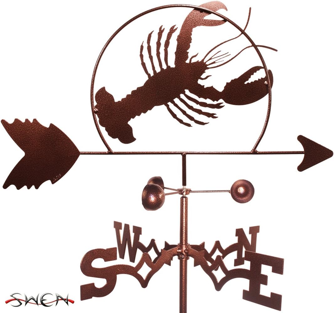 Weathervanes - SWEN Products Hand Made Lobster Shellfish Side Mount Weathervane ~New~