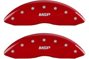 MGP Caliper Covers 17205SMGPRD 'MGP' Engraved Caliper Cover with Red Powder Coat Finish and Silver Characters, (Set of 4)