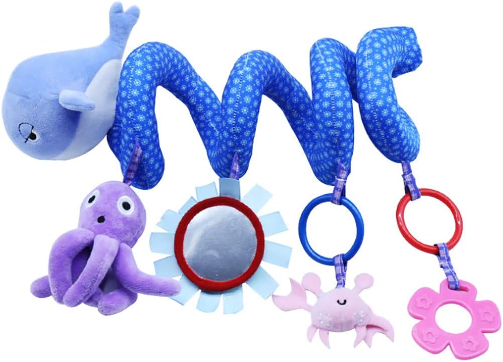 Duquanxinquan Arche De Jeu Poussette Lit Berceau Poussette Jouet Suspendu Bebe Hochet Jouets Poussette Bebe Hochet Infantile Activite Spirale En Peluche Jouet Pour Nouveau Ne Garcons Tout Petits Jouets D Eveil Et 1er Age Jeux Et Jouets