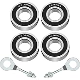 YOXUFA Front Rear Mini Bike Wheel Bearings Replacement for Coleman Minibike CT200U CT200U-EX BT200X Baja Warrior MB200 MB165 Massimo Predator 212cc 196cc 6.5hp Powersports Parts 6202RS Bearings