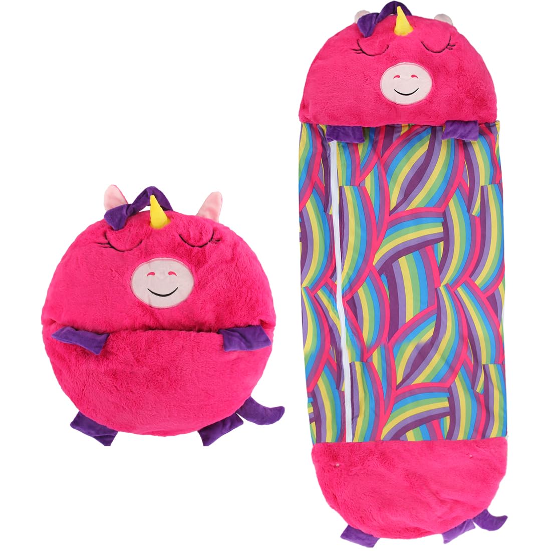 Discoball Sleeping Bags for Kids, Boys and Girls Plush Slumber Bag for Kindergarten, Travel, Camping, Daycare (130 * 50cm)