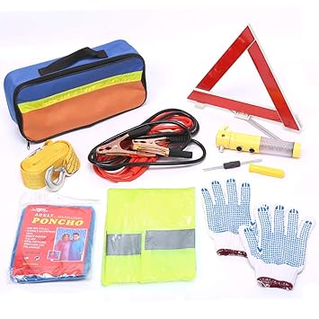 Kit D'urgence Voiture Thrive 104 Pièces - Sac Rouge - Câbles De Démarrage Inclus