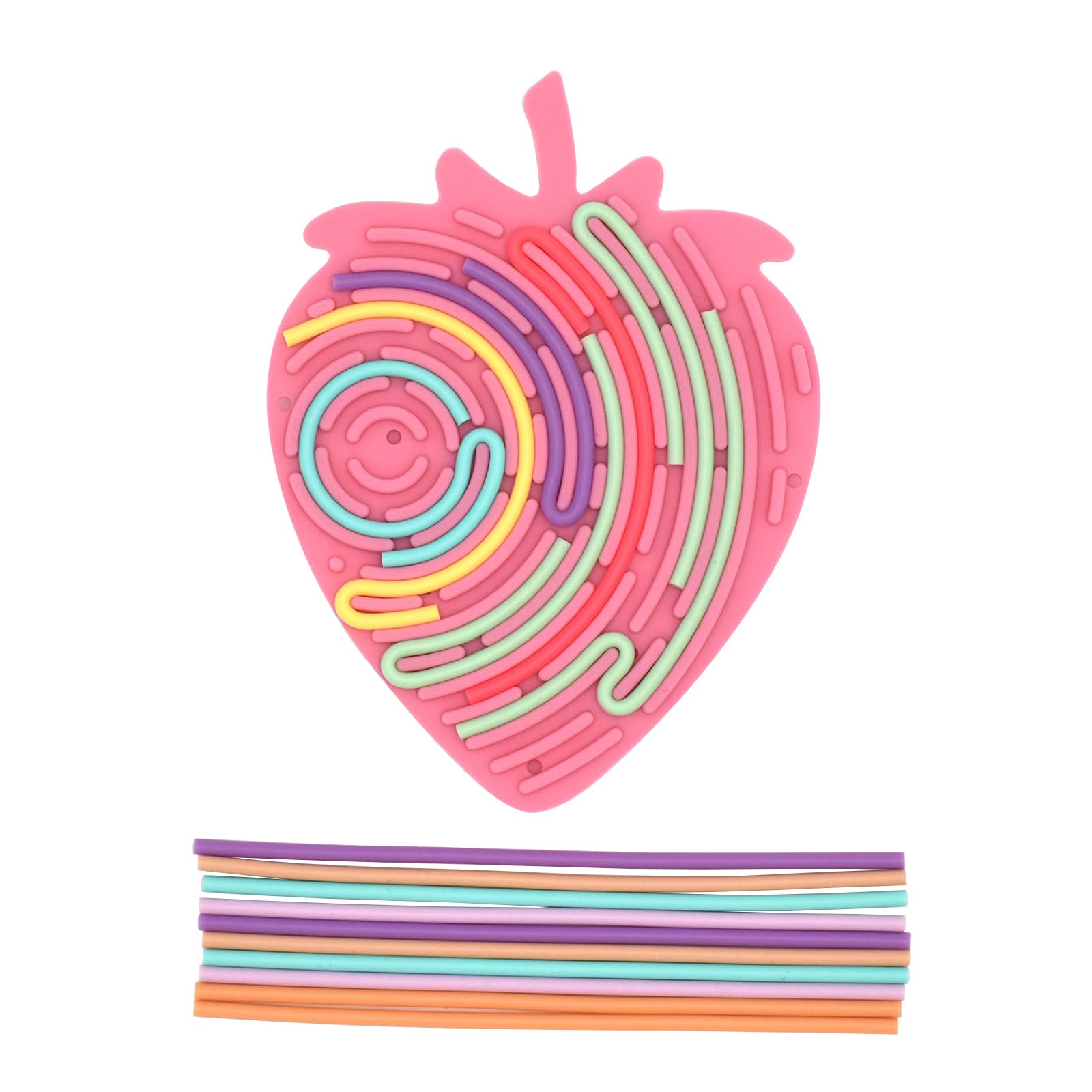 Photo 1 of Sensory Activity Board Busy Board for Toddlers with Fine Motor Skills Development,Travel Toy for Kids 3+Years(Strawberry)
