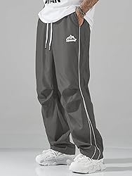 ABSECAI Mens Baggy Sweatpants Straight Wide Leg Y2k