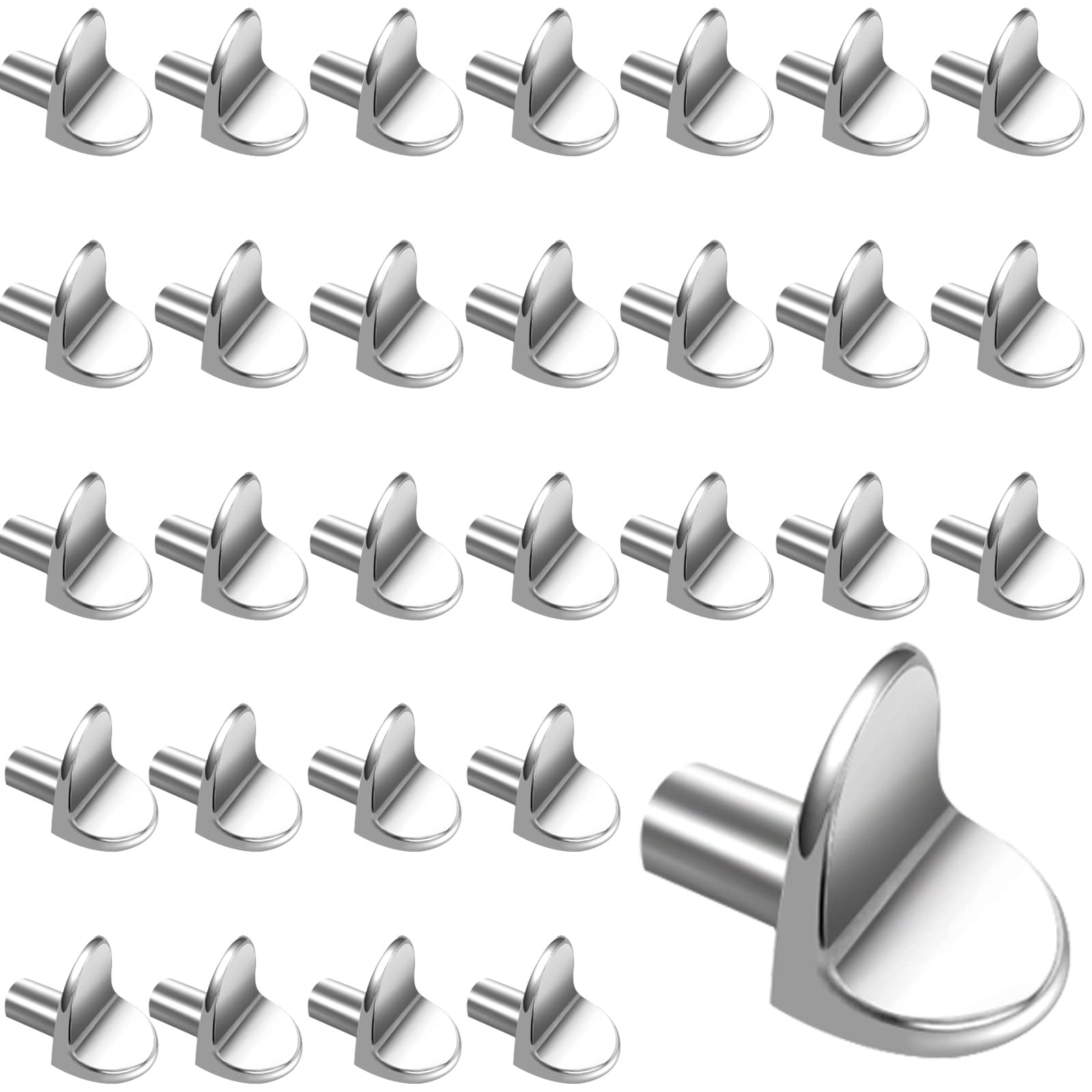 Shelf Support Pegs, 40 Pcs Kitchen Cupboard Wardrobe Shelf Pegs Shelves Support Pins 5mm Metal Cabinet Brackets for Cupboards Bookshelves