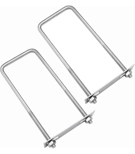 QYIMLI Stainless Steel Square U Bolt Clamp, Square Tube