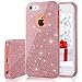 MILPROX Compatible for iPhone 5s/5/SE Case, Girls Shiny Glitter CASE [Bling Crystal Clear][Extremely Sparkling], Slim Premium 3 Layer Hybrid, Anti-Slick/Protective/Soft Case