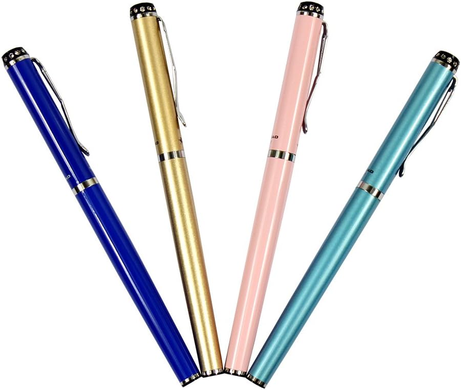 Ranvi 301 Fountain Pens Diversity Set Diamond Cap, 4 PCS, 4 Colors (Sky Blue, Pink, Blue, Gold), 1 count (Pack of 4) - Image 4