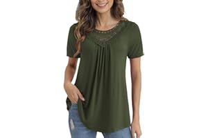 mjhGcfj Short Sleeve Tunics For Women To Wear With Leggings Plus Size Fashion Plain Crew Neck T-shirt Mid-length Blouse
