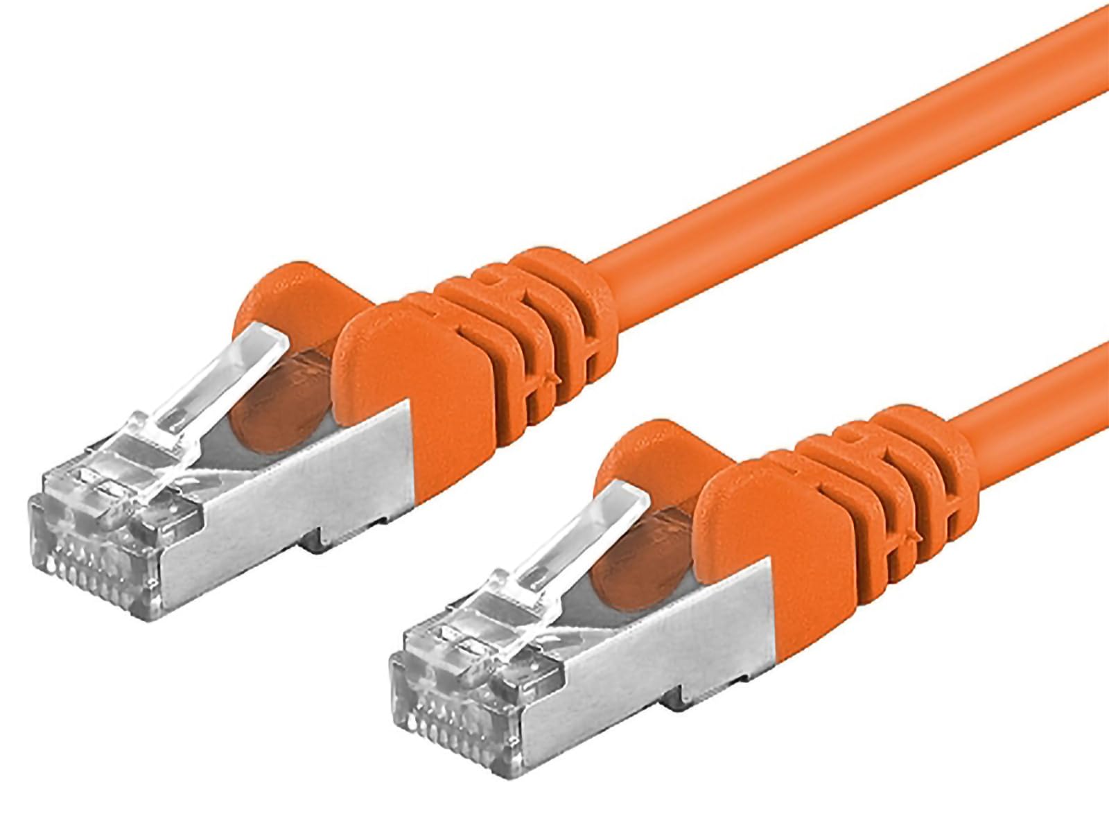 Premium Cord Patch Cable CAT6a S-FTP, RJ45-RJ45, AWG 26/7 1.5 m Orange