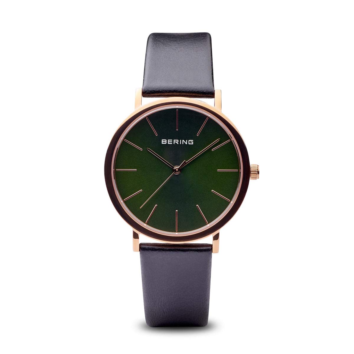 BERING Women Analog Quartz Classic Collection Watch with Calfskin Leather Strap and Sapphire Crystal 13436-469 — image 1