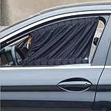 Pulusi 2 Pcs Adjustable Car Side Window Sunshade UV