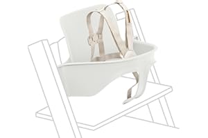 Stokke Tripp Trapp Baby Set 2, White - Ages 6-36 Months - Convert The Tripp Trapp Chair into a Comfortable High Chair - Includes Stokke Harness 2