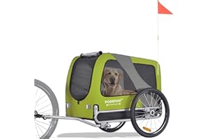 DOGGYHUT® Premium Large Pet Bike Trailer for Medium or Large Dog, Up to 78 lbs,Dog Bicycle Carrier,Low Center of Gravity,Easy Folding Frame