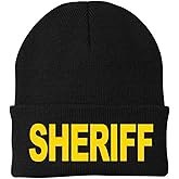 Hero's Pride Standard Watch Cap - Sheriff - Medium Gold on Black