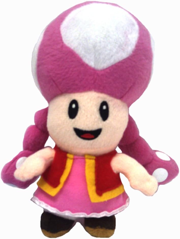 Meijiada Super Mario Bros Toadette Brigade Mushroom Kingdom Plush Toy Stuffed Animal 6"
