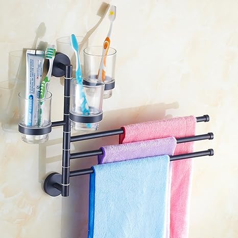 Actividades de cobre toallero/toallero de barra/Rotary soporte de vaso para cepillos de