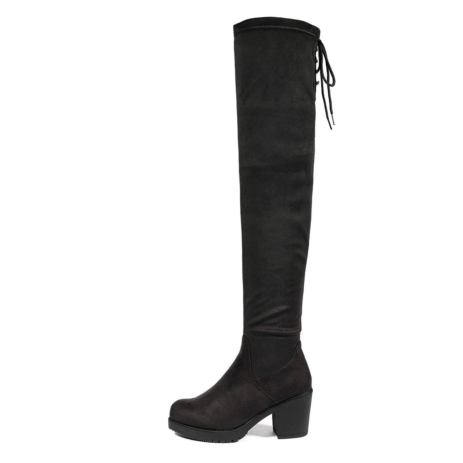 DREAM PAIRS Women's HI_Chunk Black Over The Knee High Boots Size 6 B(M) US - Image 3