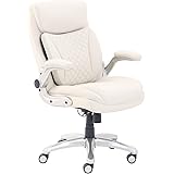 AmazonCommercial Ergonomic Executive Office Desk Chair with Flip-up Armrests and Adjustable Height, Tilt and Lumbar Support, 