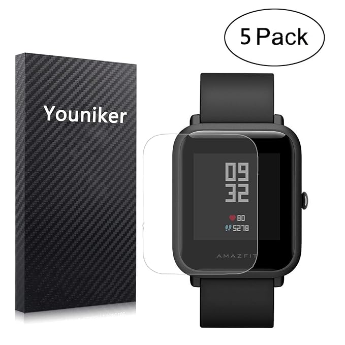 Youniker 5 Pack para Amazfit Bip Smartwatch Protector de Pantalla ...