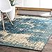 nuLOOM Vintage Lindsy Distressed Area Rug, 9' x 12', Blue