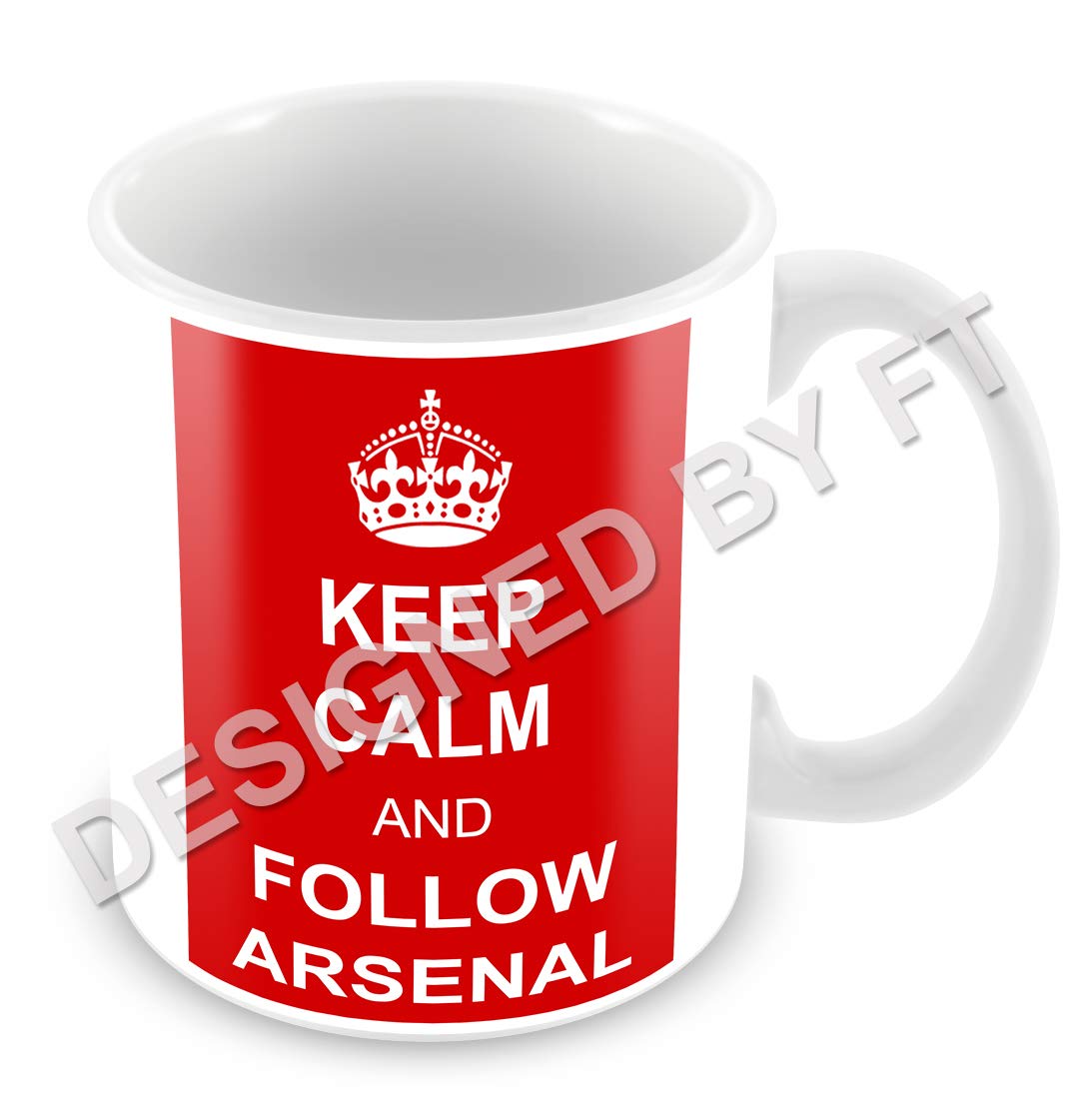 Keep Calm and Follow Arsenal Ceramic White 11oz Gift Mug by FT