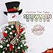 D-FantiX Snowman Christmas Tree Topper, Large Top Hat Scarf Snowman Tree Topper Hugger Outdoor Indoor Christmas Decorations Xmas Holiday Home Decor White