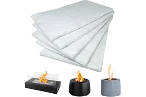 BTEDZSW Tabletop Fire Pit Ceramic Wool Wick for ROZATO, EDELFELD, Roundfire, Colsen, Flammtal Tabletop Firepit to Extend Burning Time, Sponge Cotton Core for Ethanol Tabletop Fires 5 PCS