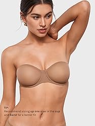 INLYRIC Women's Sheer Strapless Bras Mesh Sexy