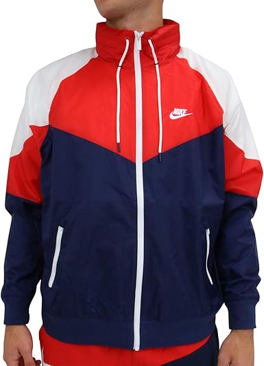 red blue and white nike windbreaker