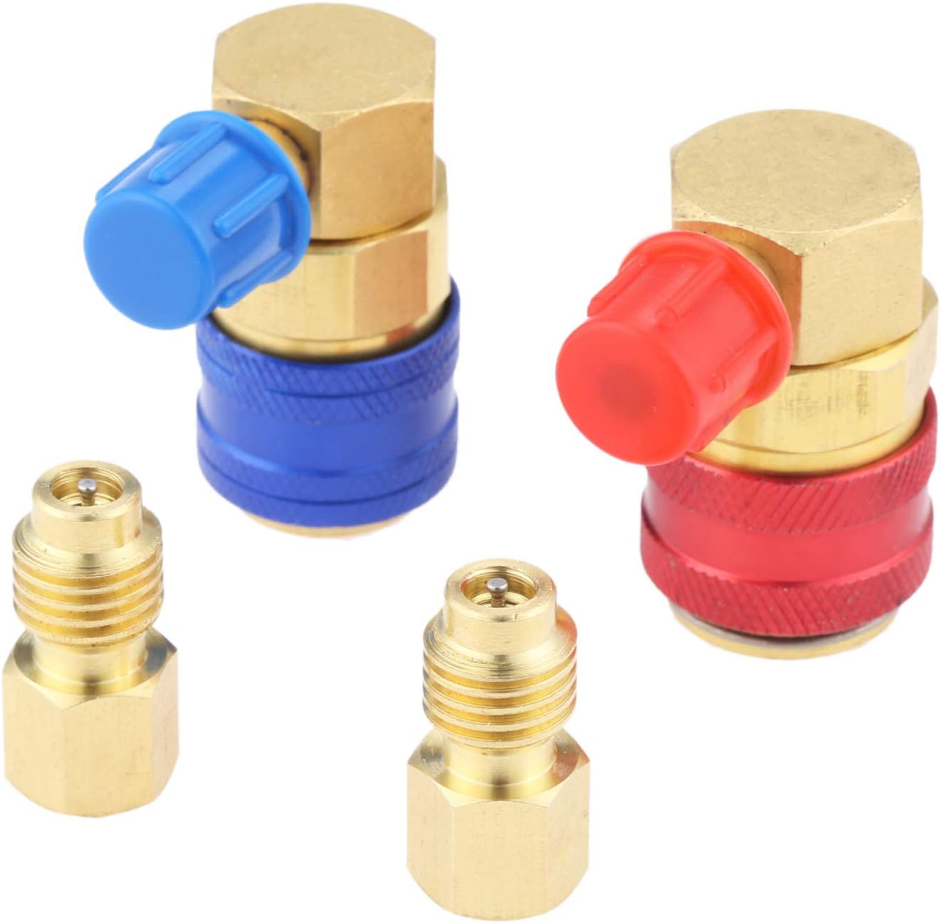 Aupoko R134A Quick Coupler Adapter Kit, High/Low Side 90