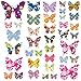 DECOWALL DW-1201 38 Colourful Butterflies Kids Wall Stickers Wall Decals Peel and Stick Removable Wall Stickers for Kids Nursery Bedroom Living Room d?cor