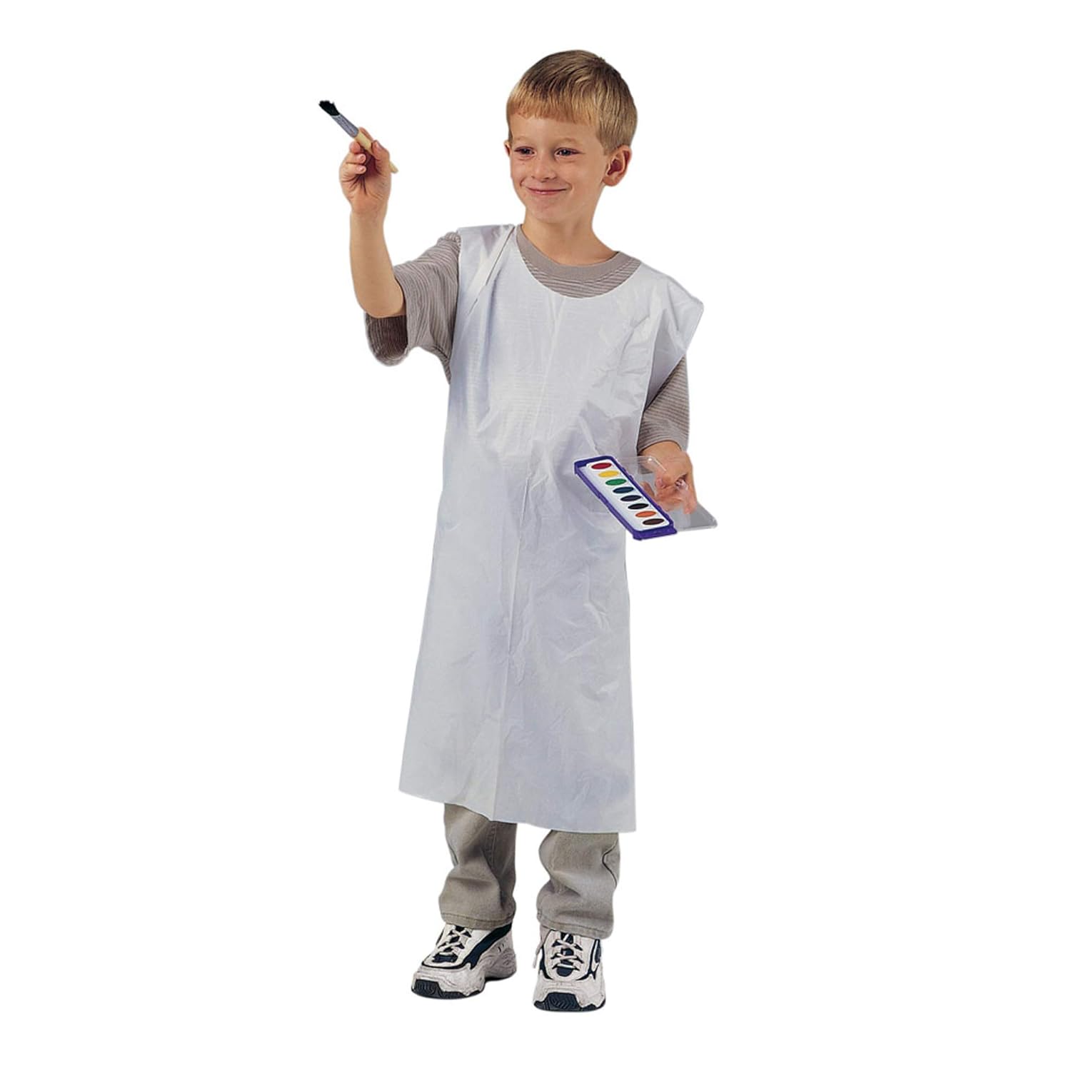 Creativity Street PAC91240 Youth Disposable Aprons, White, 24" x 35": Industrial & Scientific