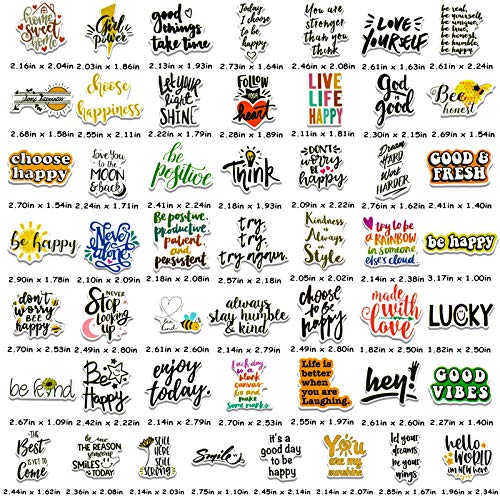 200 Pcs Inspirational Words Stickers for Hydroflasks, Motivational Quote Stickers for Teens and Adults Trendy Vinyl Positive Sticker for Water Bottles Book Laptop