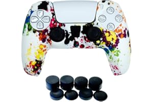 LCTLYX Anti-Slip Silicone Protective Cover Case for PS5 Game Console, PS5 Controller Dust‑Proof and Sweat‑Proof Handle Silicone Case,High Fit with Gamepad. (Color A)