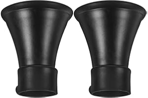 SEWACC 2pcs 28mm Black Metal Curtain Rod End Caps Finials, Decorative Iron Window Curtain Pole Replacement
