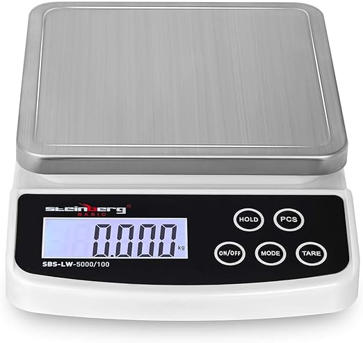 Steinberg Pese Lettre Balance Poste Digitale Professionnelle Sbs Lw 5000 100 Pese Jusqu A 5 Kg A 0 1 G Pres Plate Forme De Pesee 15 2 X 15 2 Cm